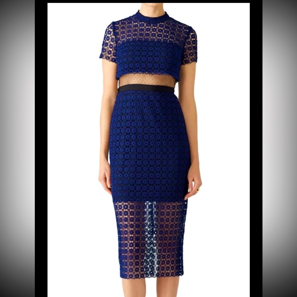 new • slate & willow navy geo floral dress
